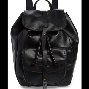 Madewell Black Backpack with Drawstring Closure
